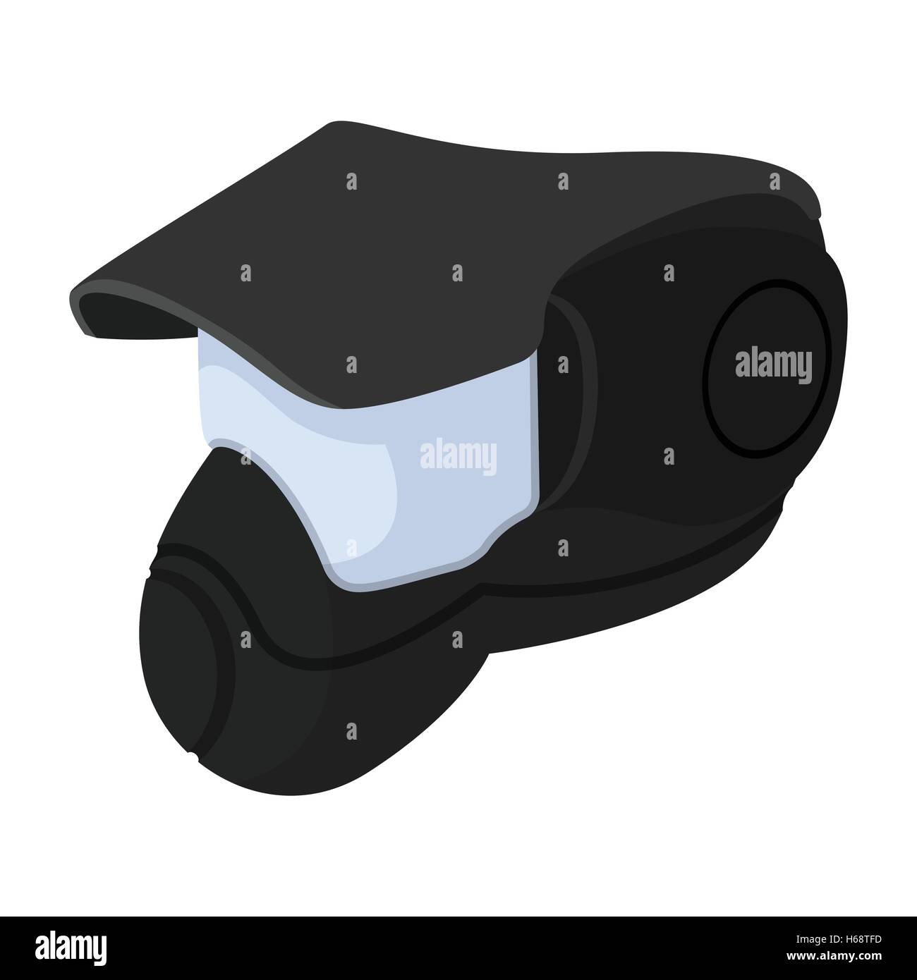 Paintball mask with goggles cartoon Stock Vector