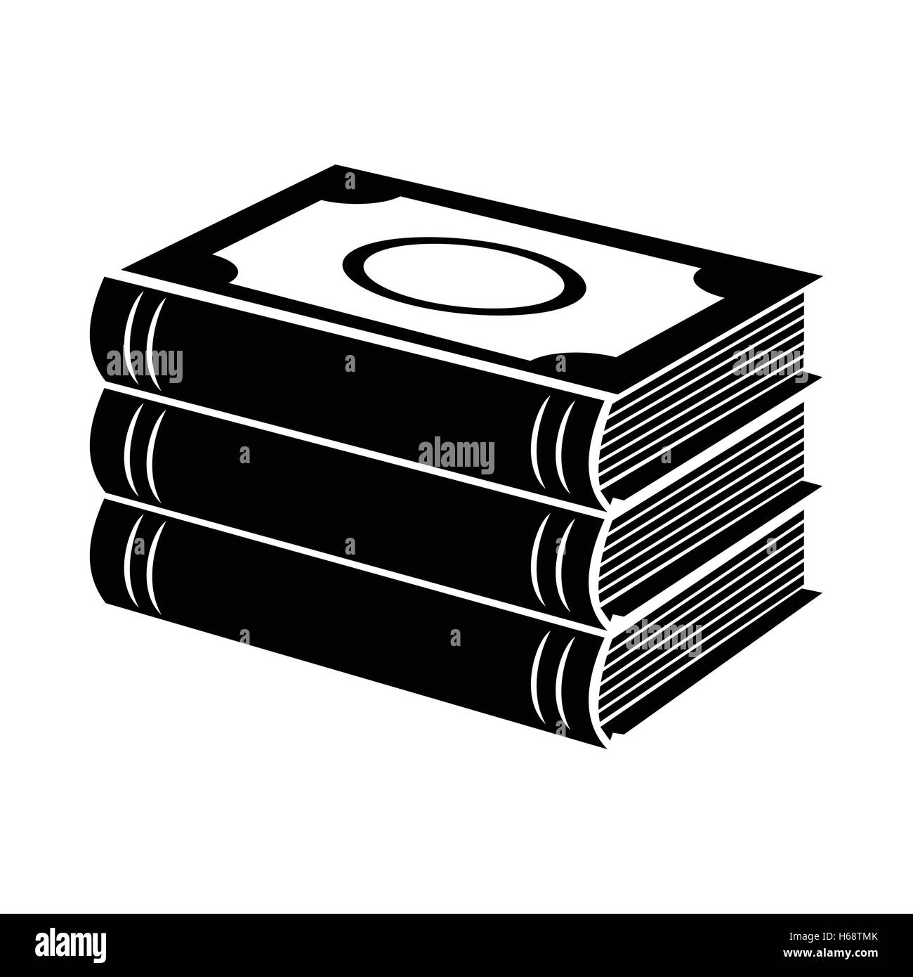 Stack of three books Stock Vector Images - Alamy