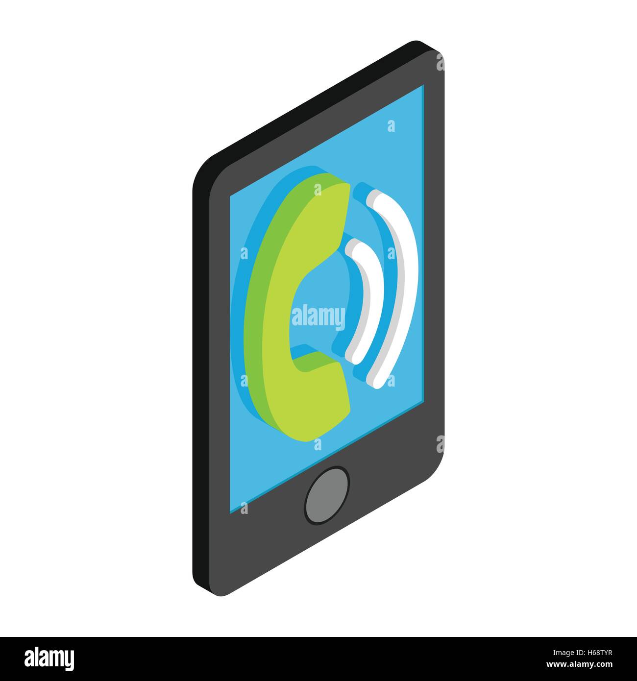 Smartphone rings 3d isometric icon Stock Vector Image & Art - Alamy