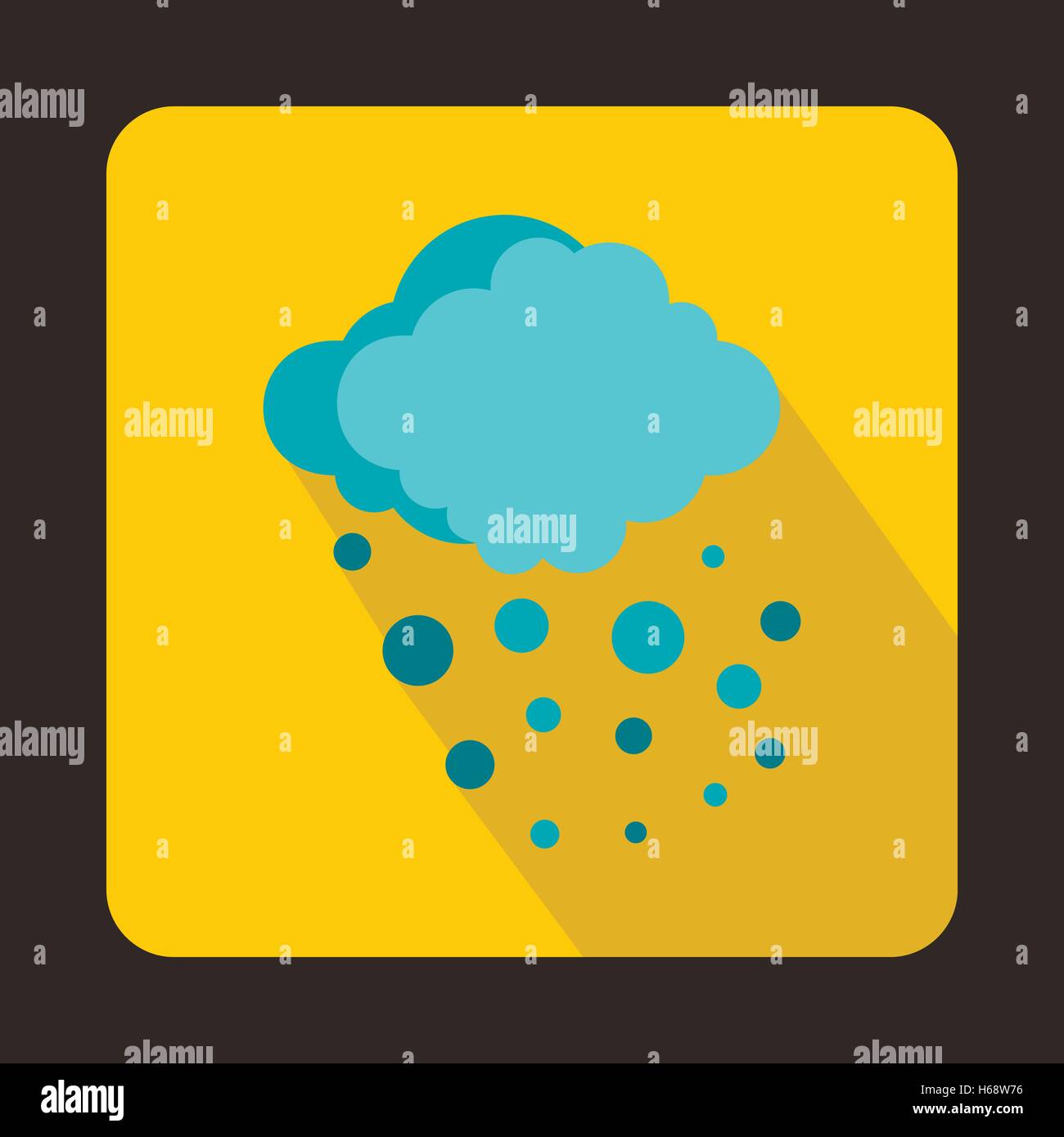 Cloud with hail icon in flat style Stock Vector Image & Art - Alamy