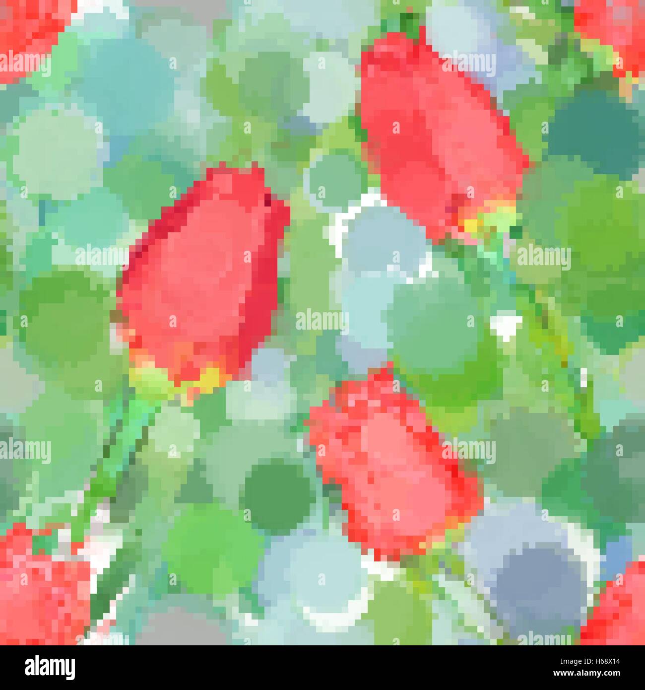 Vector Floral Watercolor organic seamless pattern Stock Vector Image ...