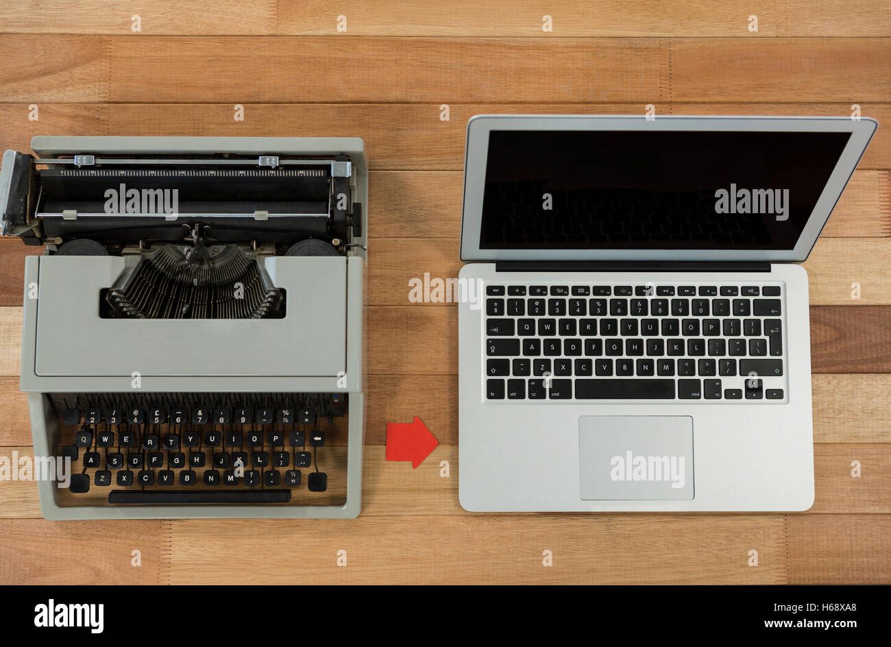 Old and modern technology concept Stock Photo
