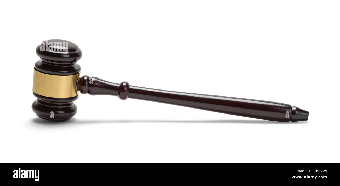 Judge Mallet Side View Isolated on White Background Stock Photo Alamy