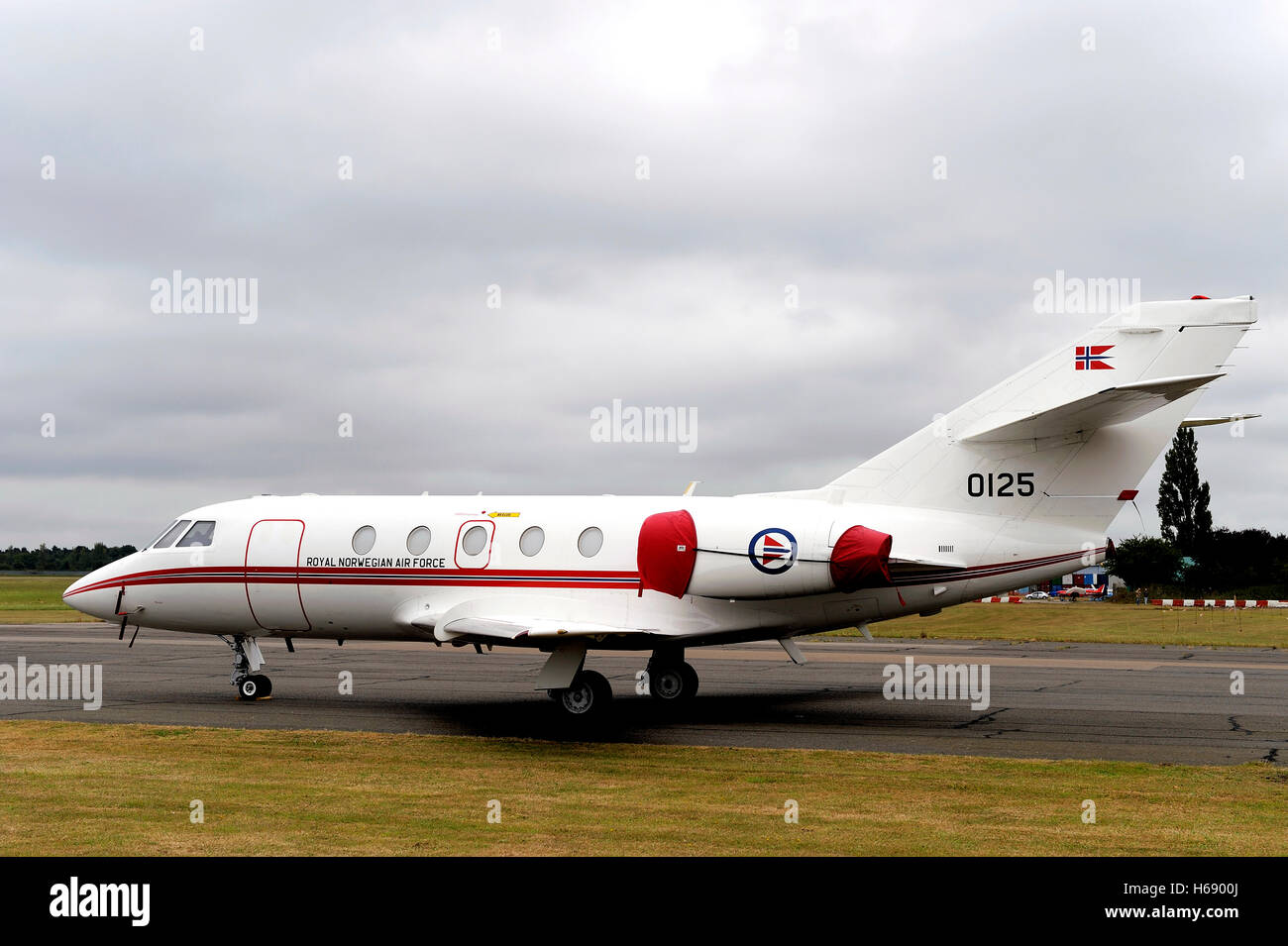 A Norwegian Air Force Dassault Falcon Mystere at North Weald Airfield, Essex, England, United Kingdom, Europe Stock Photo