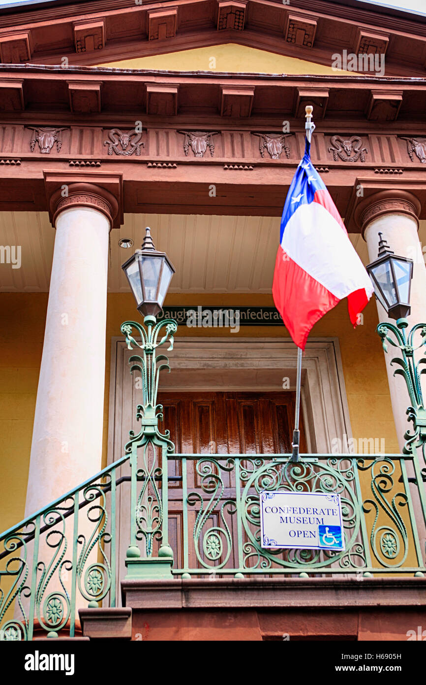 Confederate Museum building on Meeting Street in downtown Charleston, SC Stock Photo