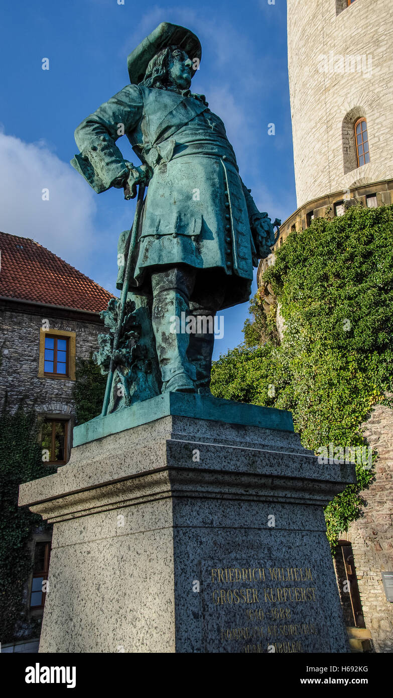 A bronze statue of Frederick William of Brandenburg, Elector of Brandenburg-Prussia from 1640 - 1688 and commonly known as the 'Great Elector'. Stock Photo