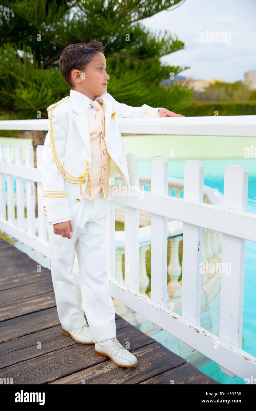 white first communion suit