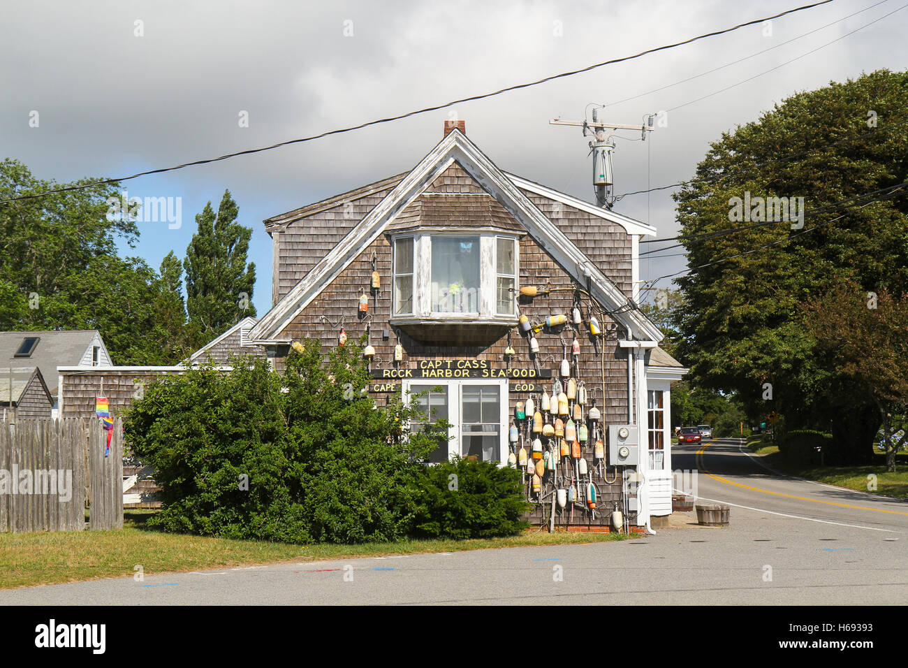 Cap't Cass Rock Harbor Seafood, Orleans, Cape Cod, Massachusetts, United States, North America Stock Photo