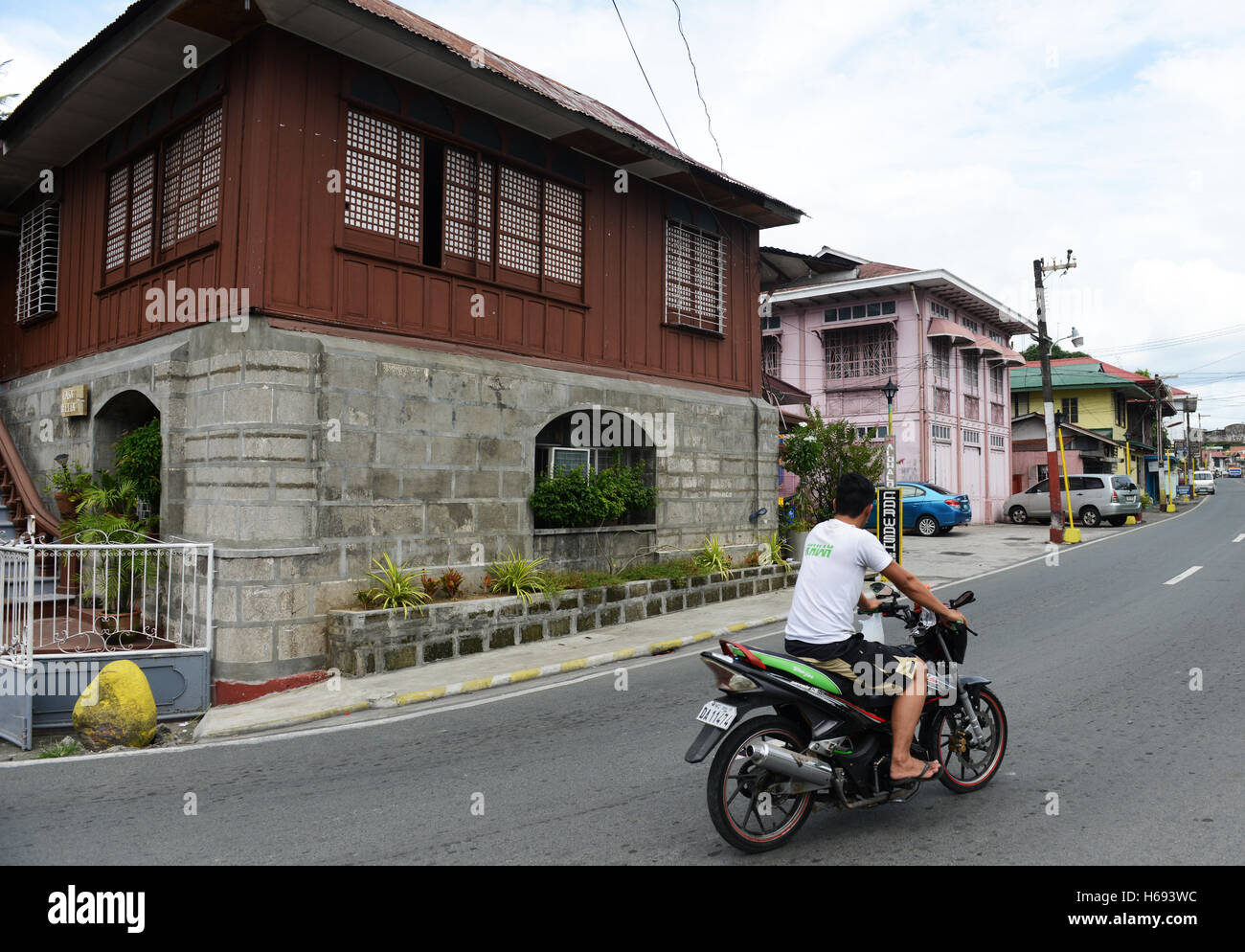 Beautiful old buildings in Taal heritage town in Batangas, Philippines. Stock Photo