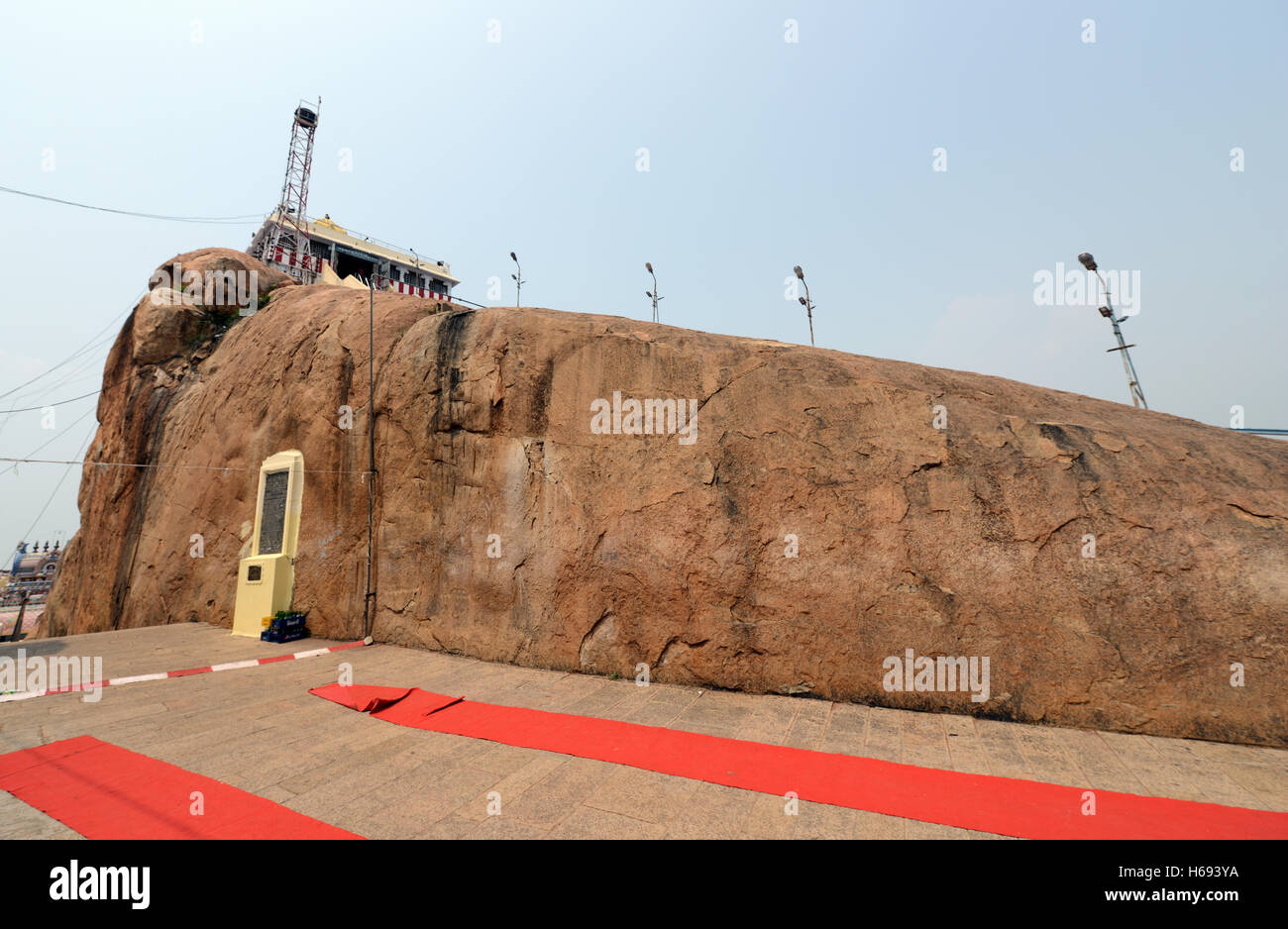 The Rockfort temple in Tiruchirappalli, India. Stock Photo
