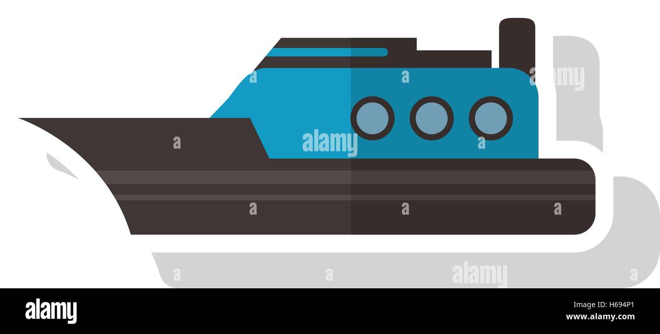 Isolated yacht ship vehicle design Stock Vector Image & Art - Alamy