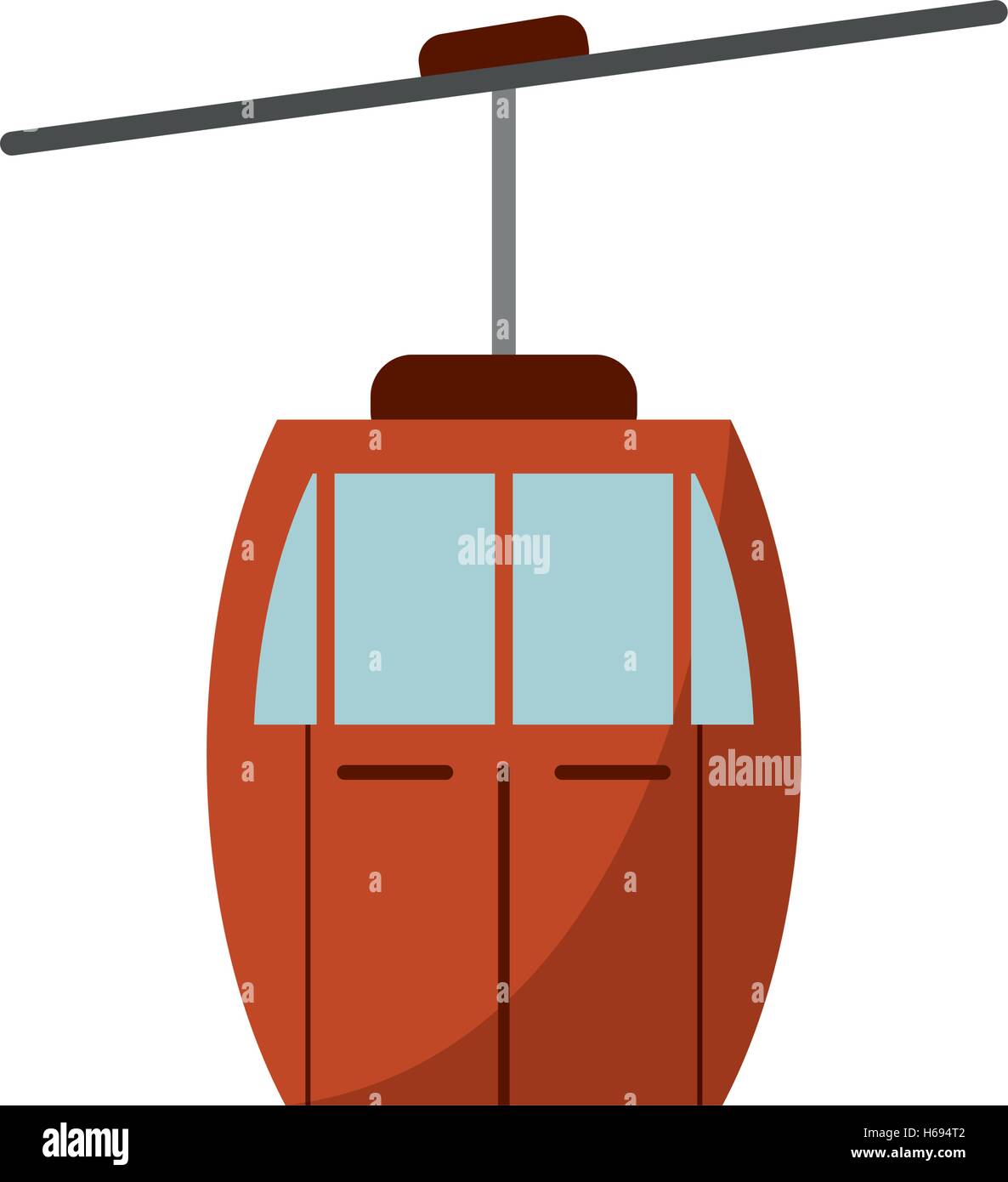 Isolated cable car vehicle design Stock Vector Image & Art - Alamy