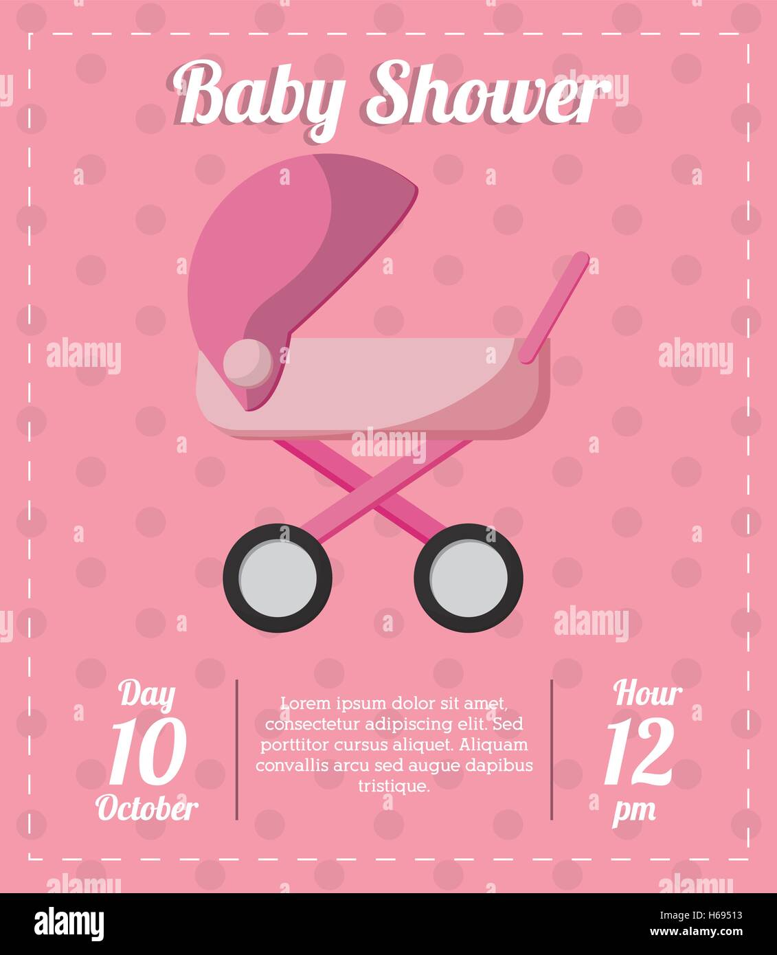 Stroller of baby shower card design Stock Vector Image & Art - Alamy
