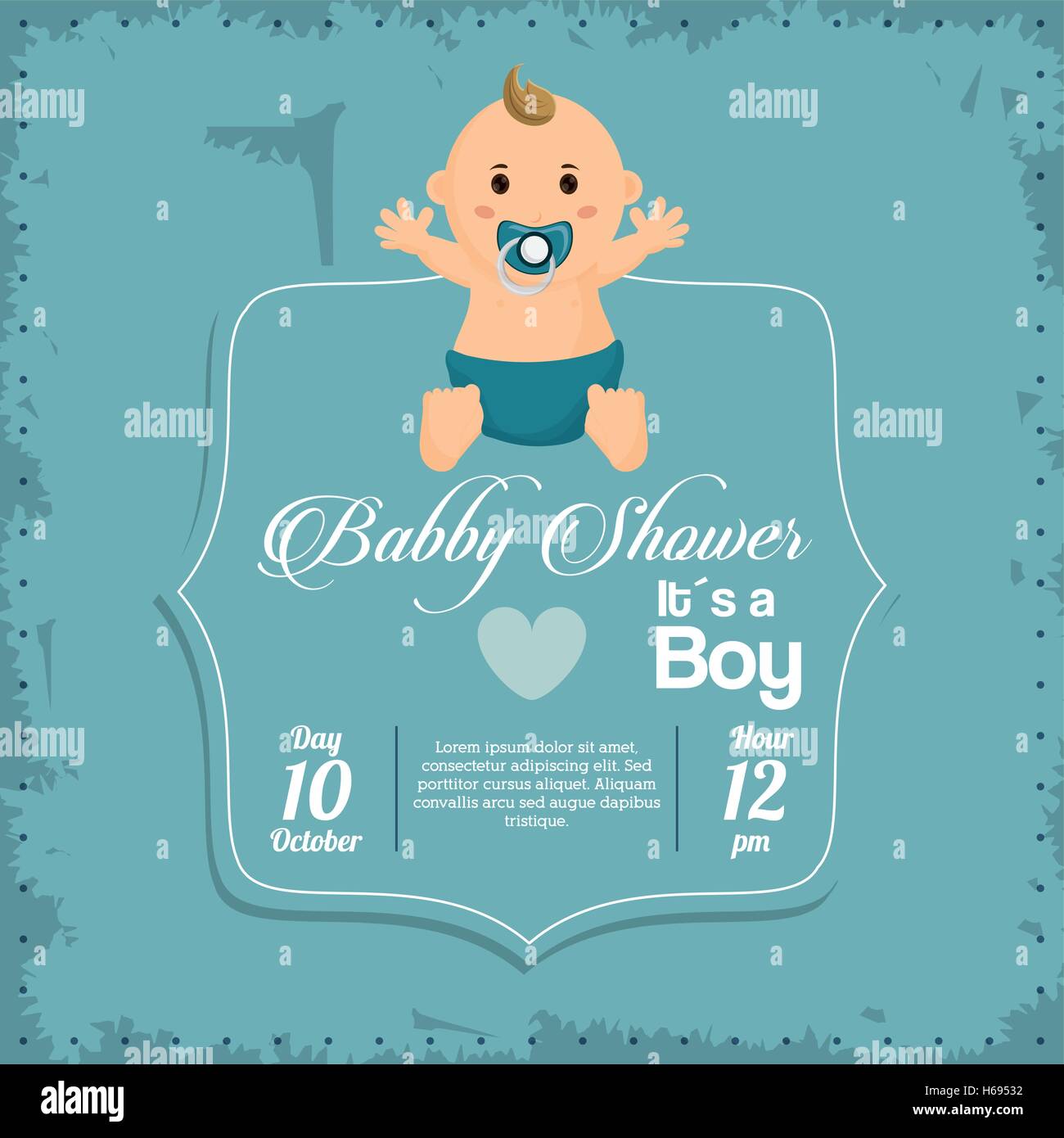 Baby boy of baby shower card design Stock Vector Image & Art - Alamy