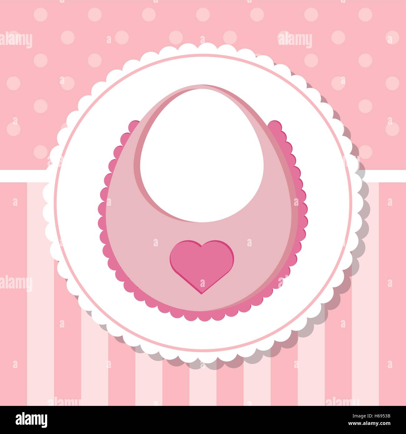 Bib of baby shower card design Stock Vector Image & Art Alamy