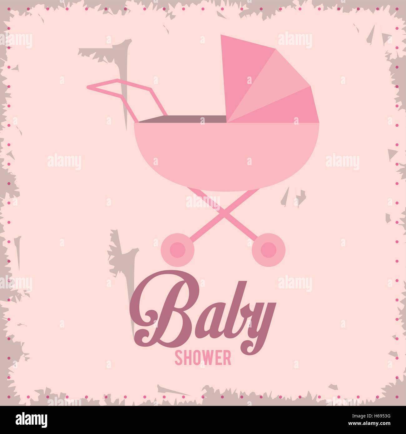 Stroller of baby shower card design Stock Vector Image & Art - Alamy
