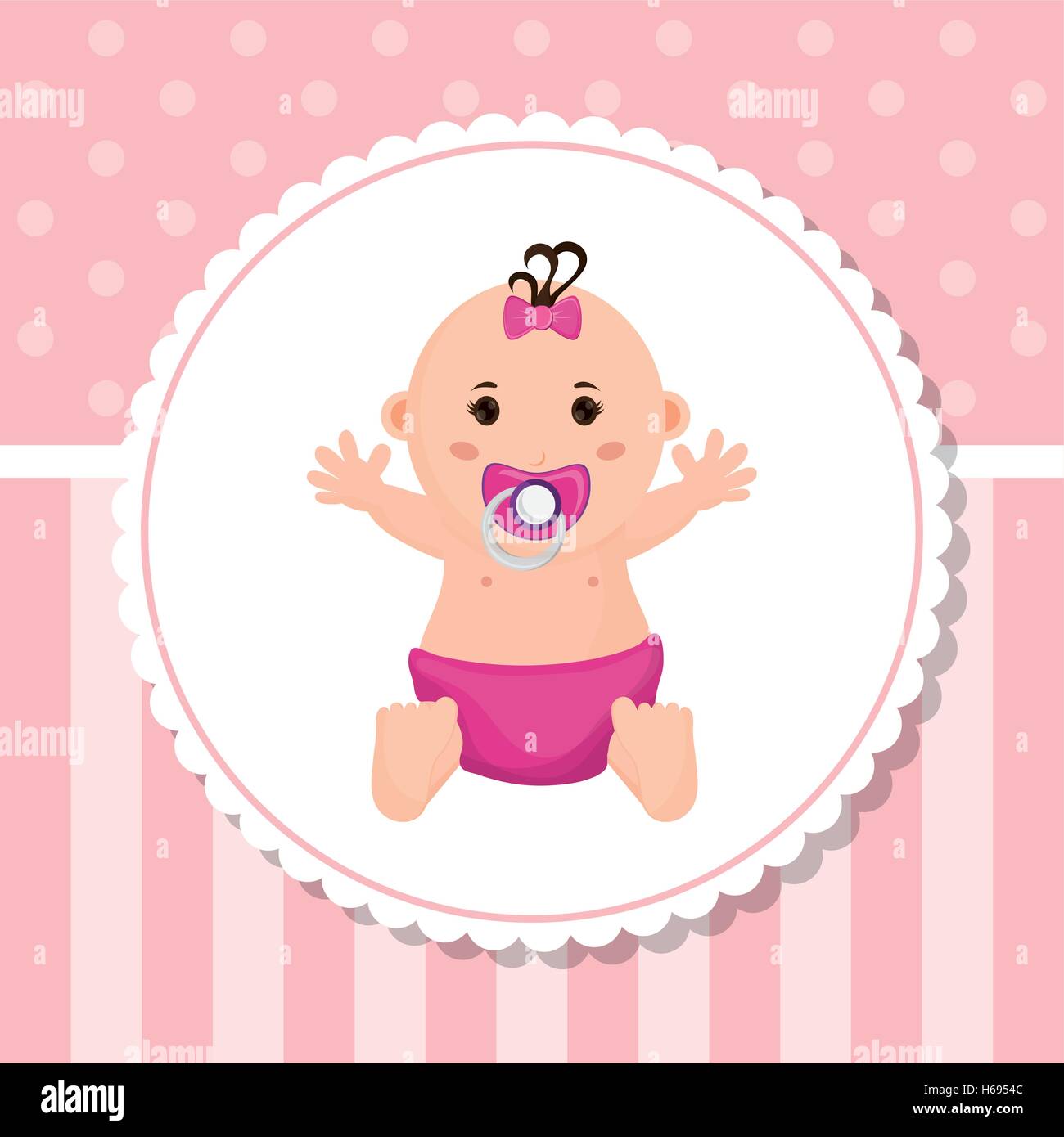 Baby girl of baby shower card design Stock Vector Image & Art - Alamy