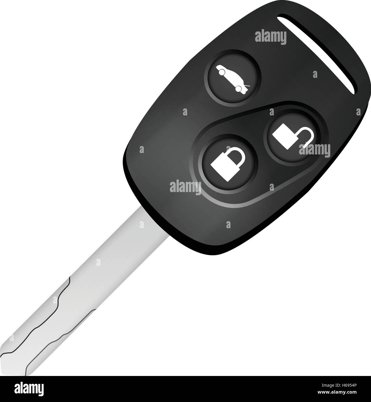 Car key on a white background. Stock Vector