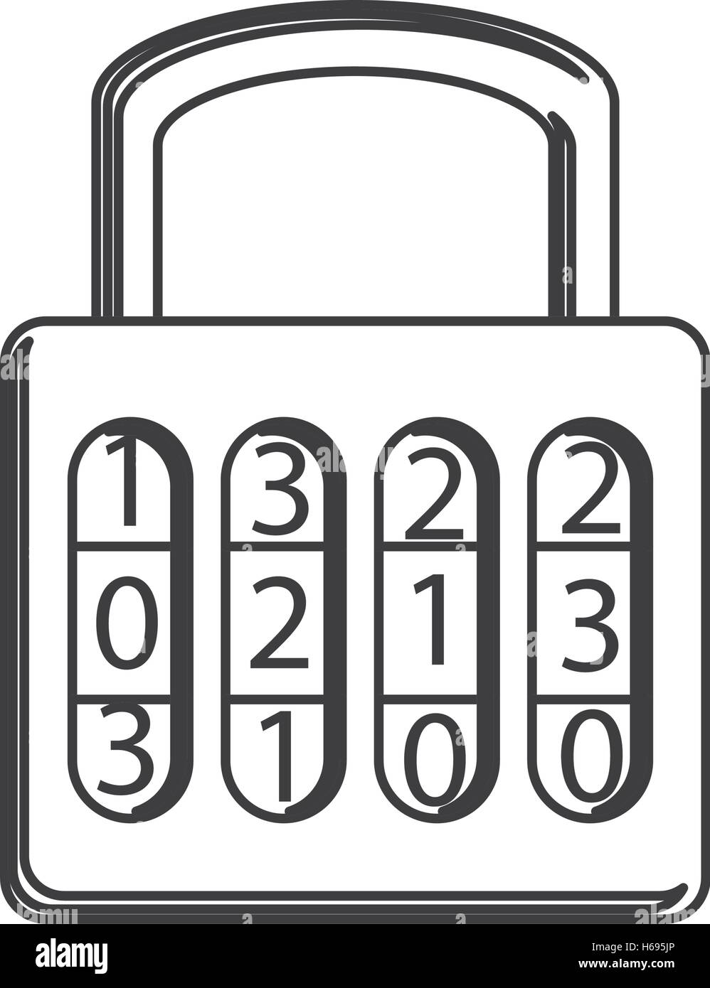 Isolated padlock of security system design Stock Vector Image & Art - Alamy
