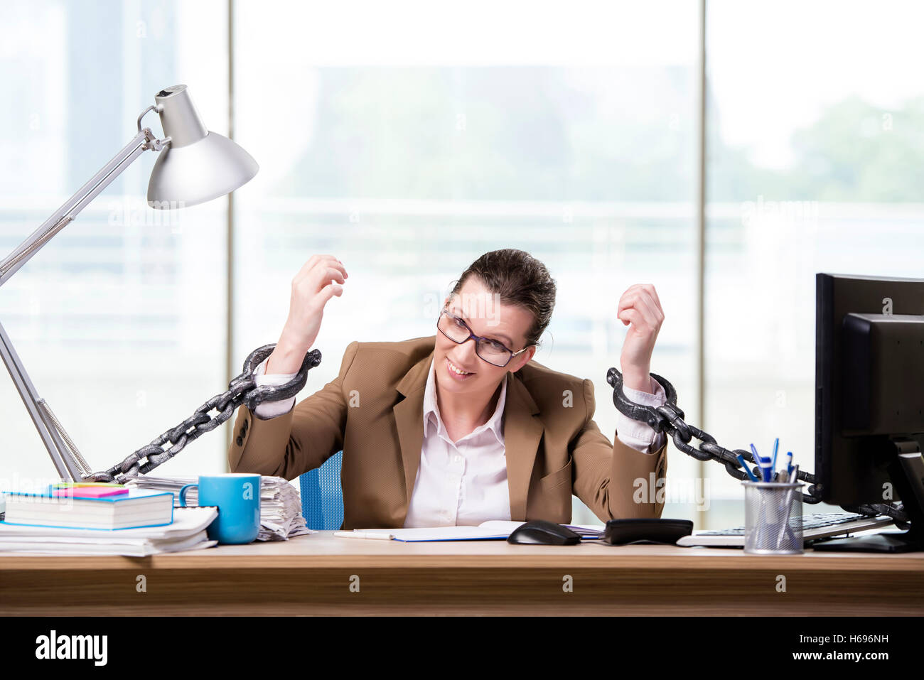 Chained desk hires stock photography and images Alamy