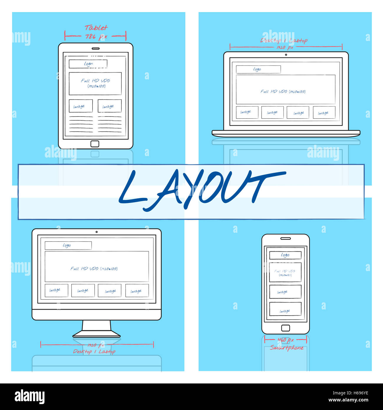 Web Layout Content Coding Template Data Design Concept Stock Photo - Alamy