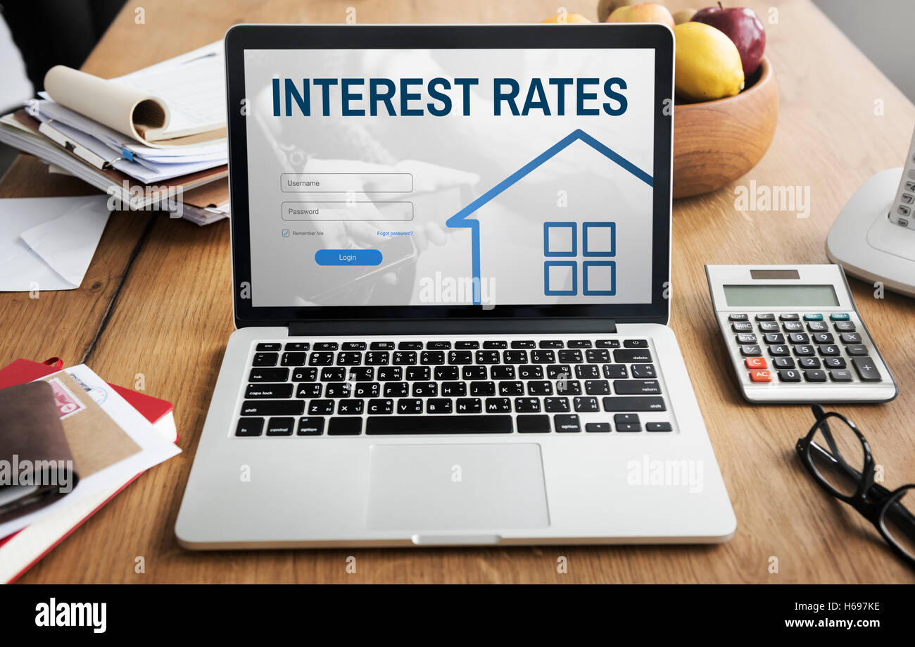 Mortgage House Loan site Login Graphic Concept Stock Photo Alamy
