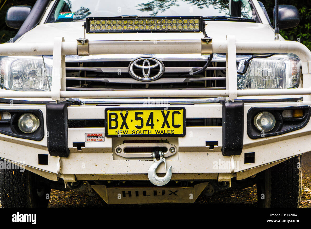 A close up of a well prepared off-road vehicle Stock Photo