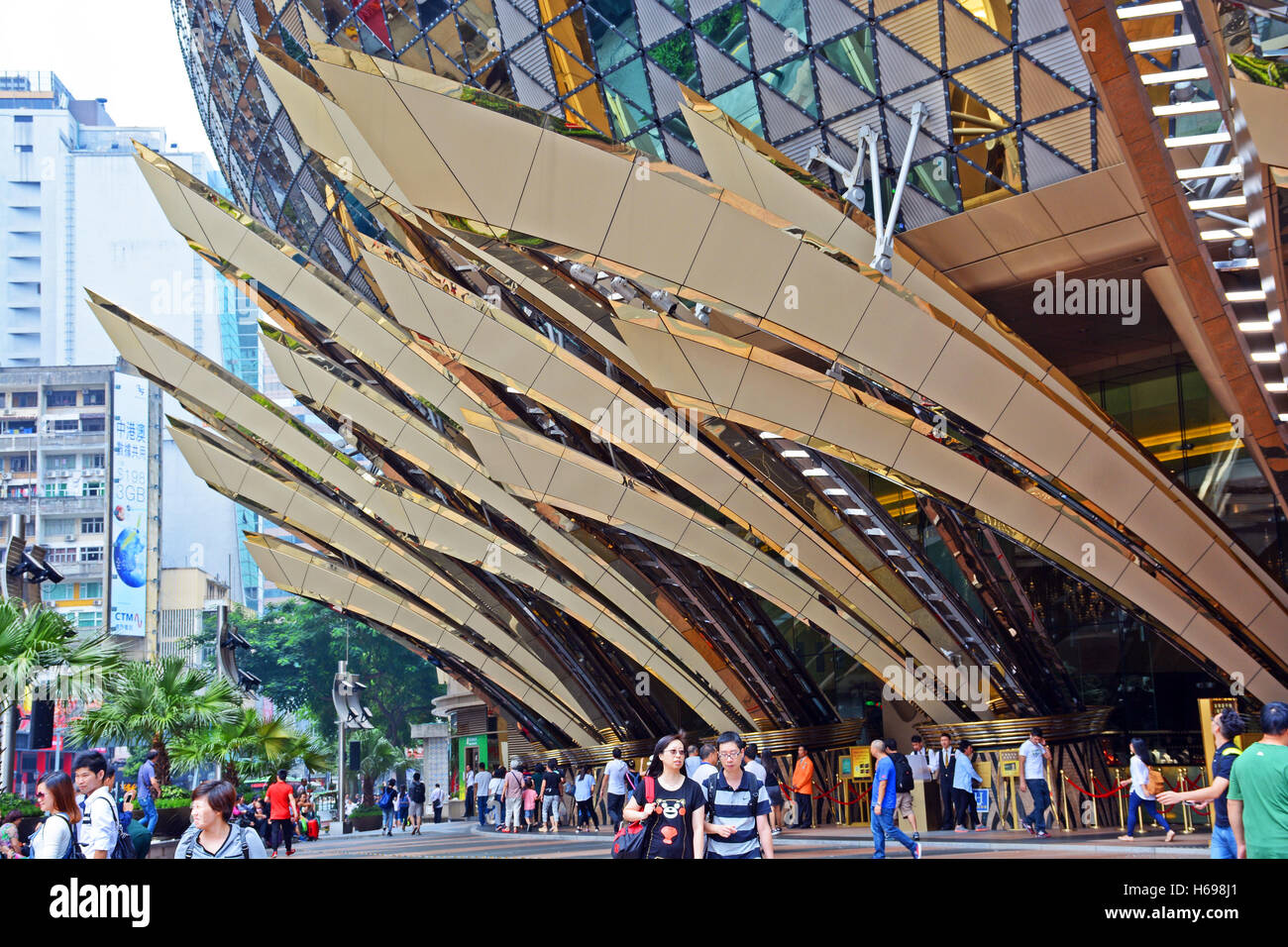 entry of Grand Lisboa hotel casino Macau China Stock Photo