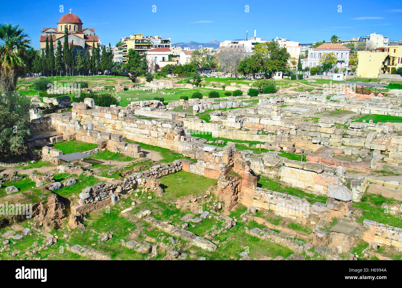 ancient cemetery Kerameikos Athens Greece Stock Photo