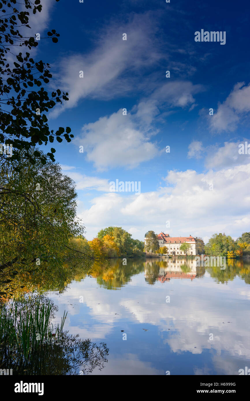 Hardegg Riegersburg castle, pond Oberer Teich, Waldviertel