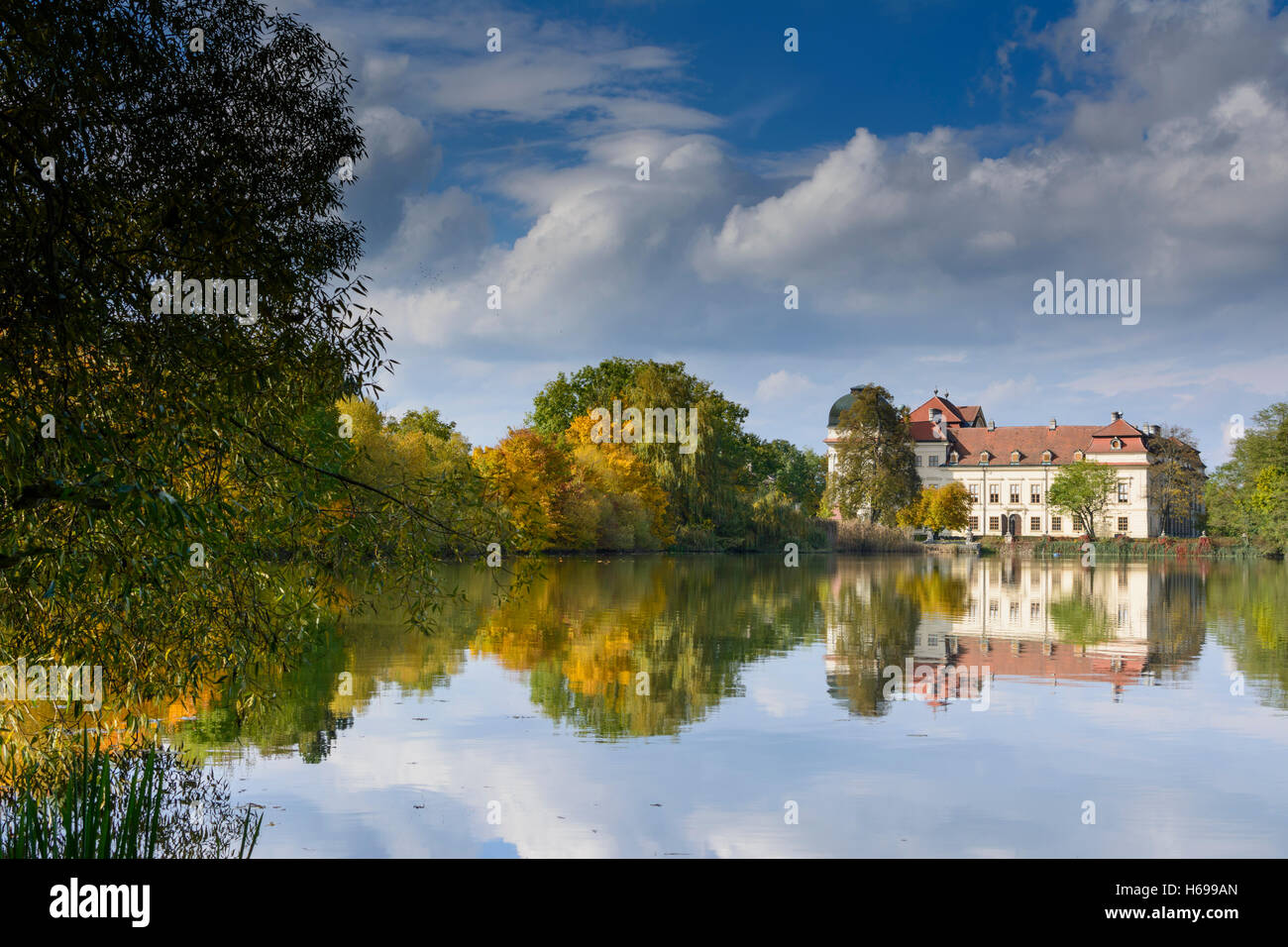 Hardegg Riegersburg castle, pond Oberer Teich, Waldviertel