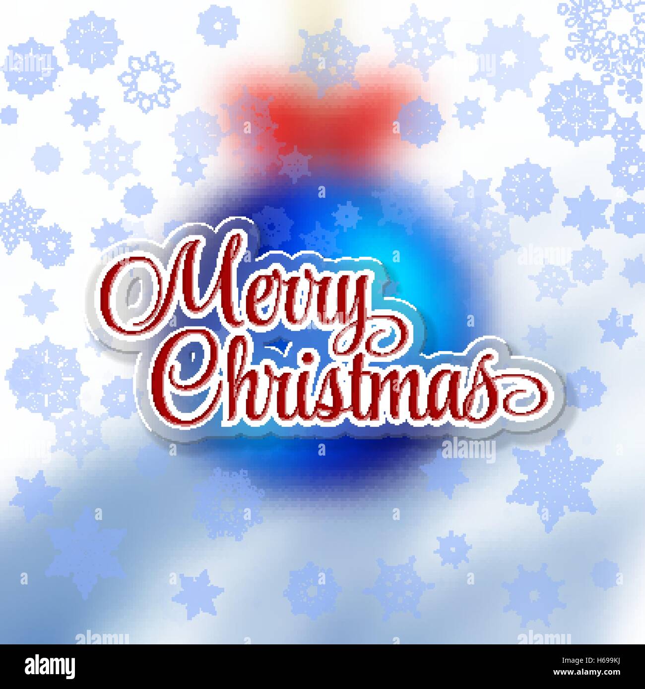 Merry Christmas blue ball isolated background Stock Vector Image & Art ...