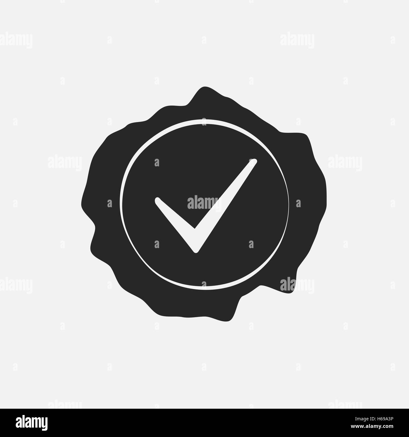 Stamp Check Mark Stock Vector Image & Art - Alamy