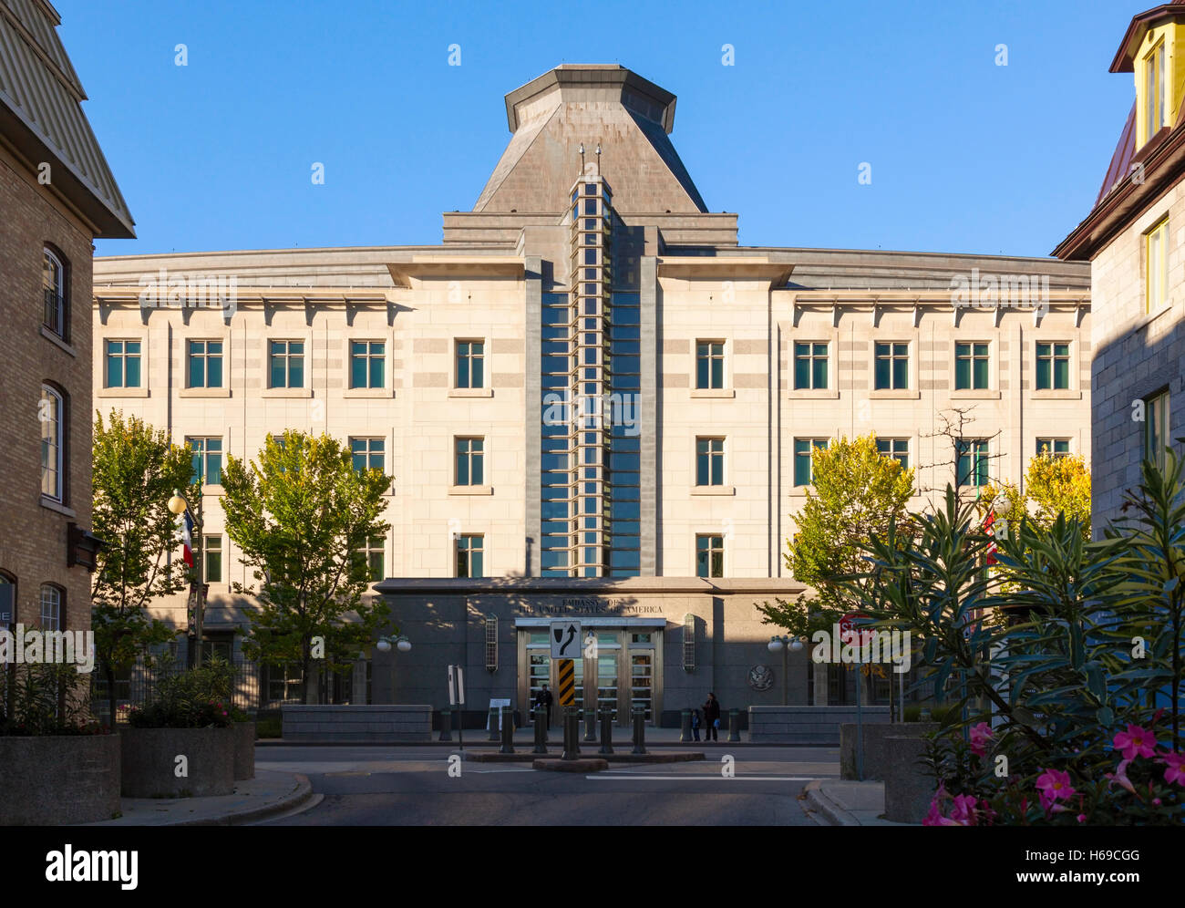The Embassy of the United States of America in Ottawa, Ontario, Canada. Stock Photo