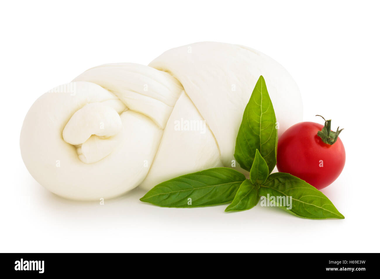 Fresh Italian mozzarella. Stock Photo