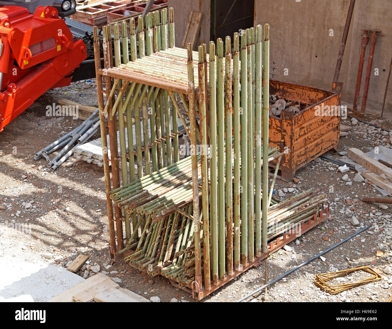 pieces scaffolding Stock Photo