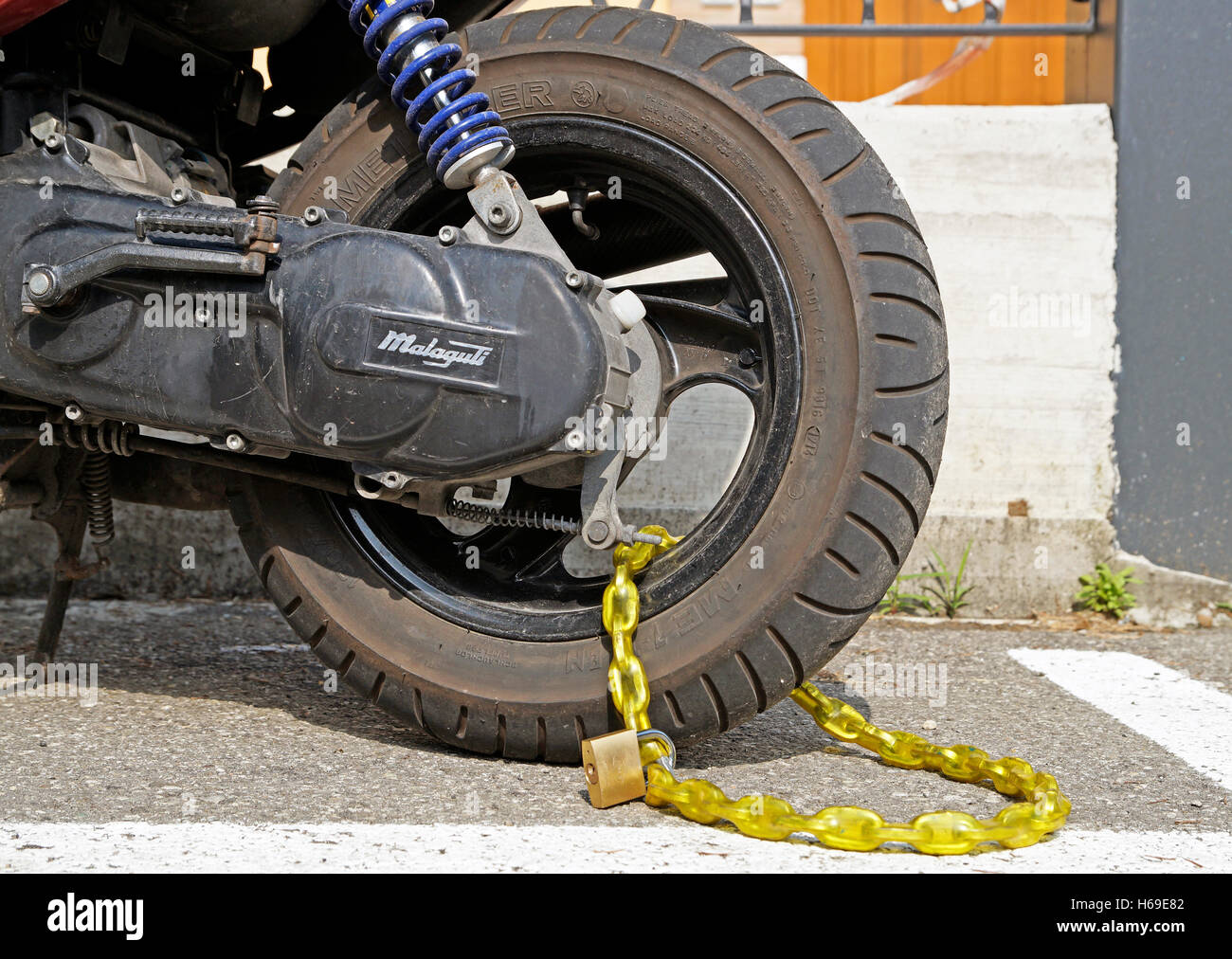 lock for motorcycles Stock Photo Alamy