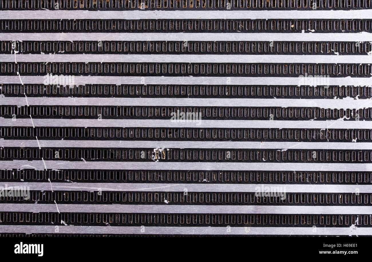 Close up of the grill from an old fashioned radio Stock Photo