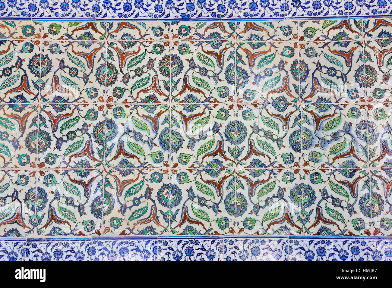 Handmade Turkish Blue Tiles in Istanbul City, Turkey Stock Photo - Alamy