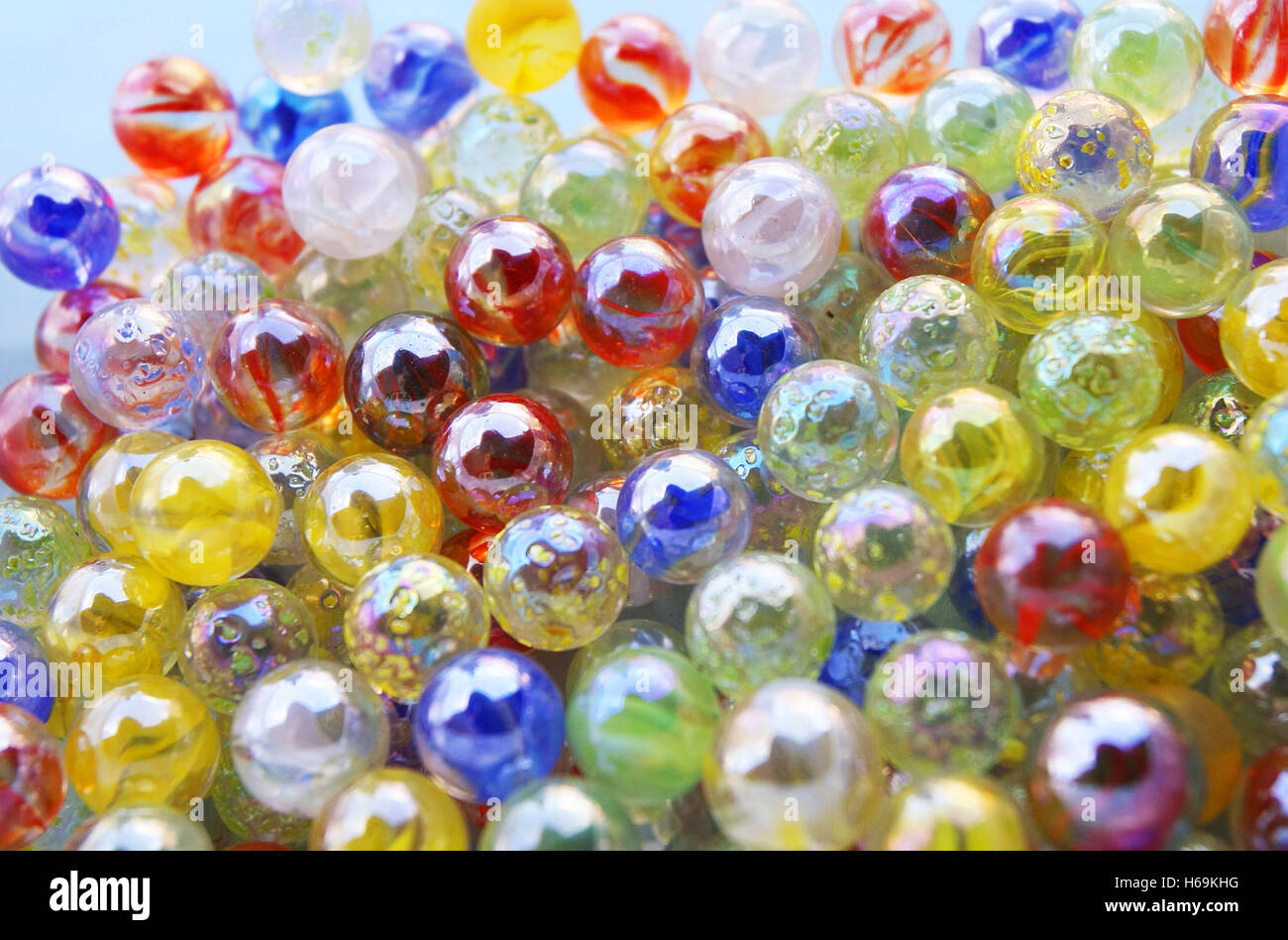 A selection of small marbles. Stock Photo