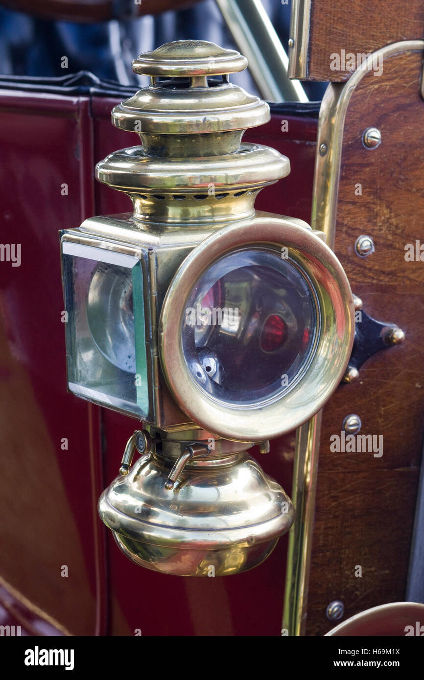 Vintage brass car lamp hi-res stock photography and images - Alamy