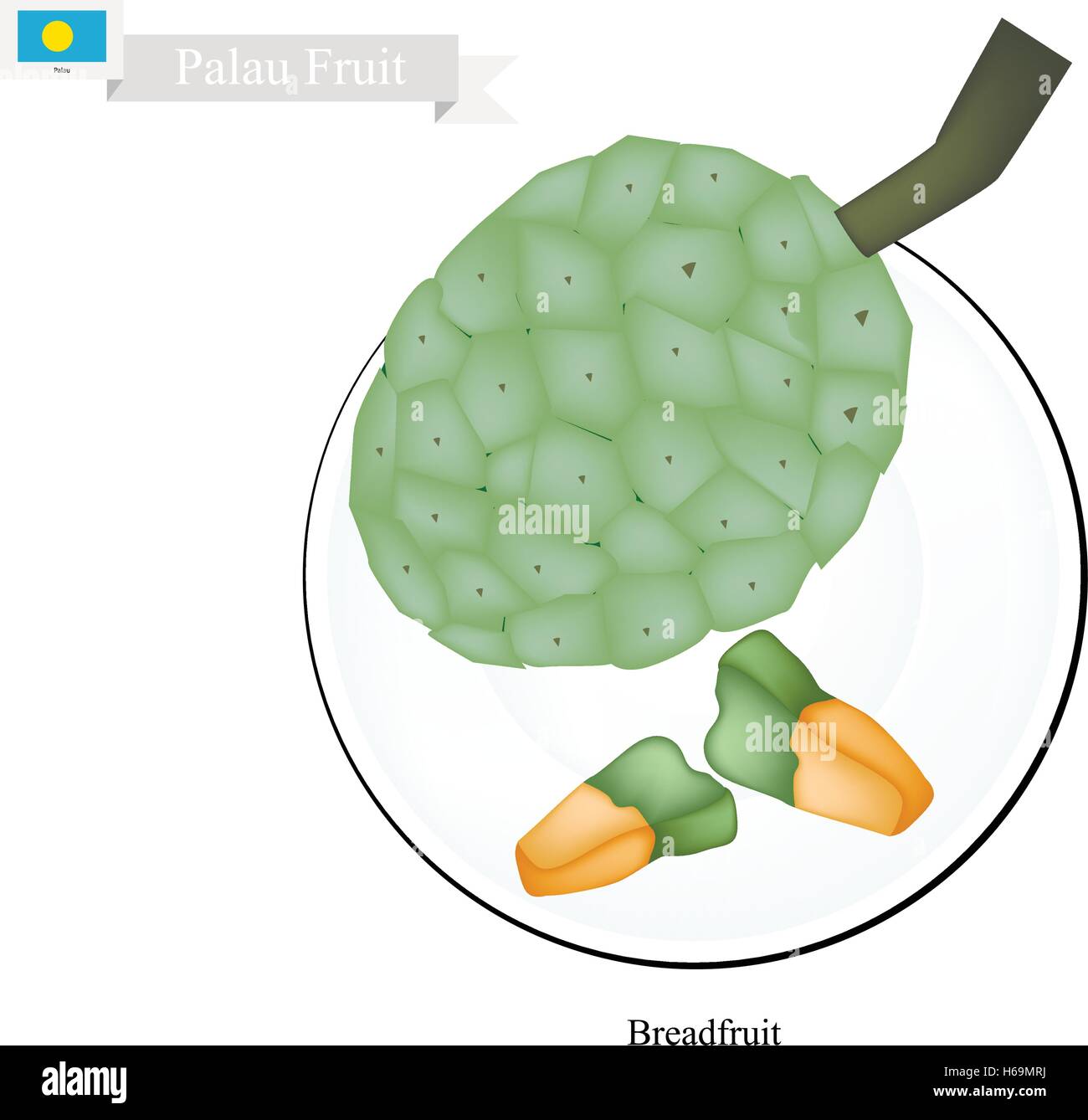 Palau Fruit, Screw Pine, Pandanus Tectorius or Pandanus Odoratissimus. The Native Fruit in Palau. Stock Vector