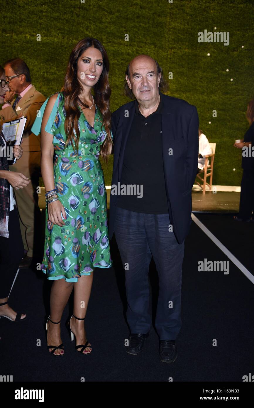 Lavinia Biagiotti and Stefano Zecchi attending the Biagiotti show during Milan Fashion Week in Milan, Italy.  Featuring: Lavinia Biagiotti, Stefano Zecchi Where: Milan, Lombardy, Italy When: 25 Sep 2016 Credit: IPA/WENN.com  **Only available for publicati Stock Photo