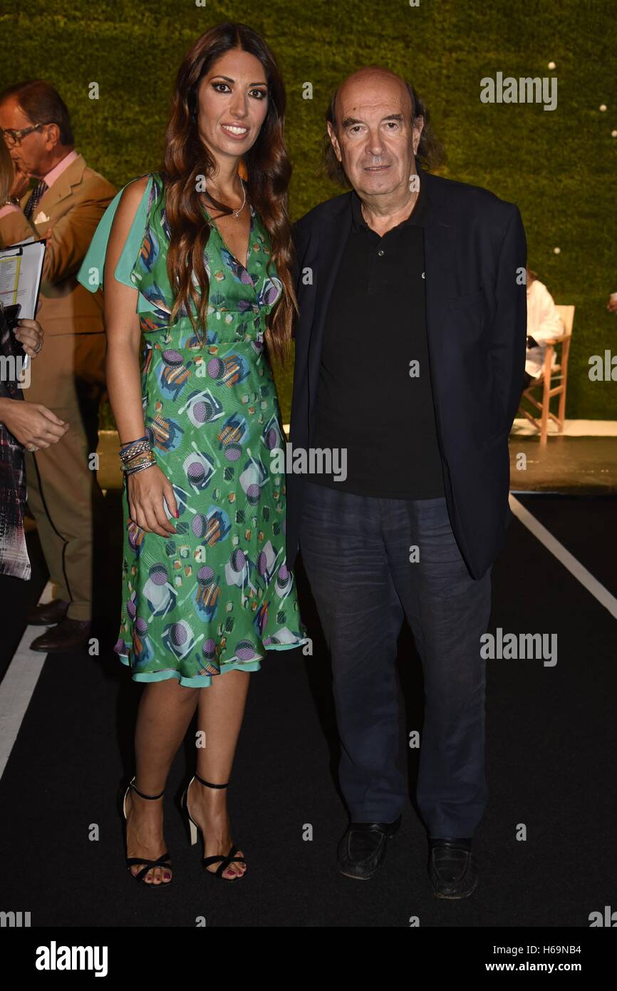 Lavinia Biagiotti and Stefano Zecchi attending the Biagiotti show during Milan Fashion Week in Milan, Italy.  Featuring: Lavinia Biagiotti, Stefano Zecchi Where: Milan, Lombardy, Italy When: 25 Sep 2016 Credit: IPA/WENN.com  **Only available for publicati Stock Photo