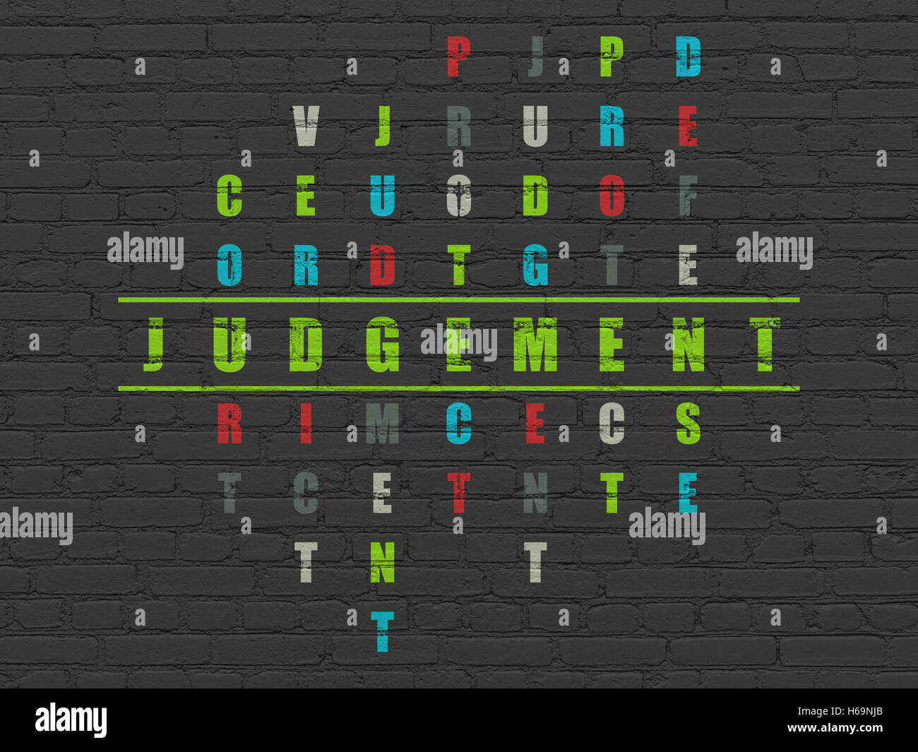 Law concept: Judgement in Crossword Puzzle Stock Photo Alamy