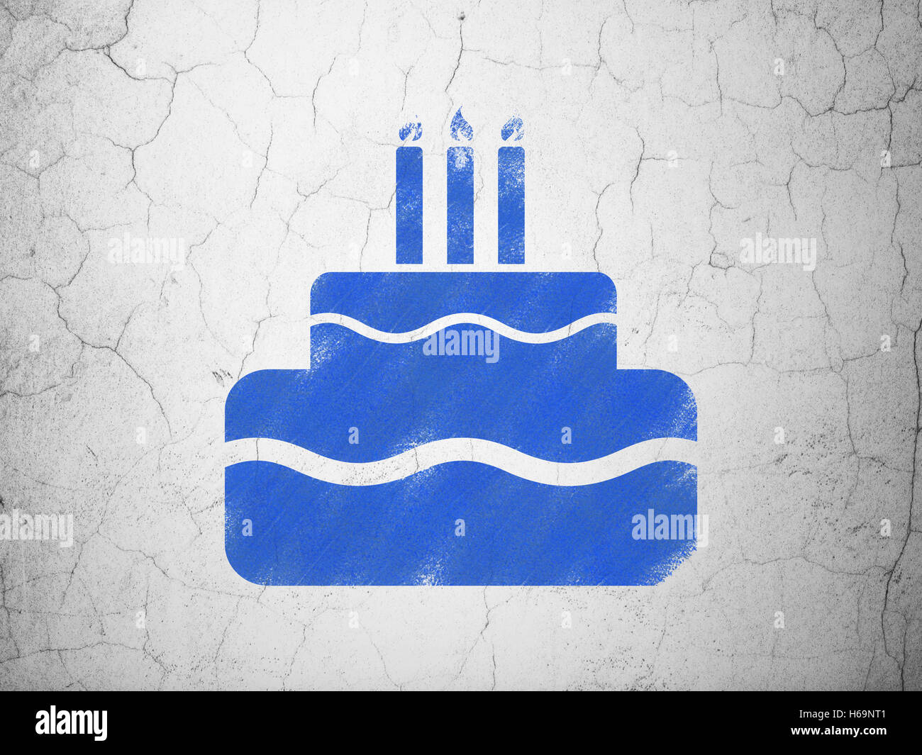 Entertainment, concept Cake on wall background Stock Photo Alamy