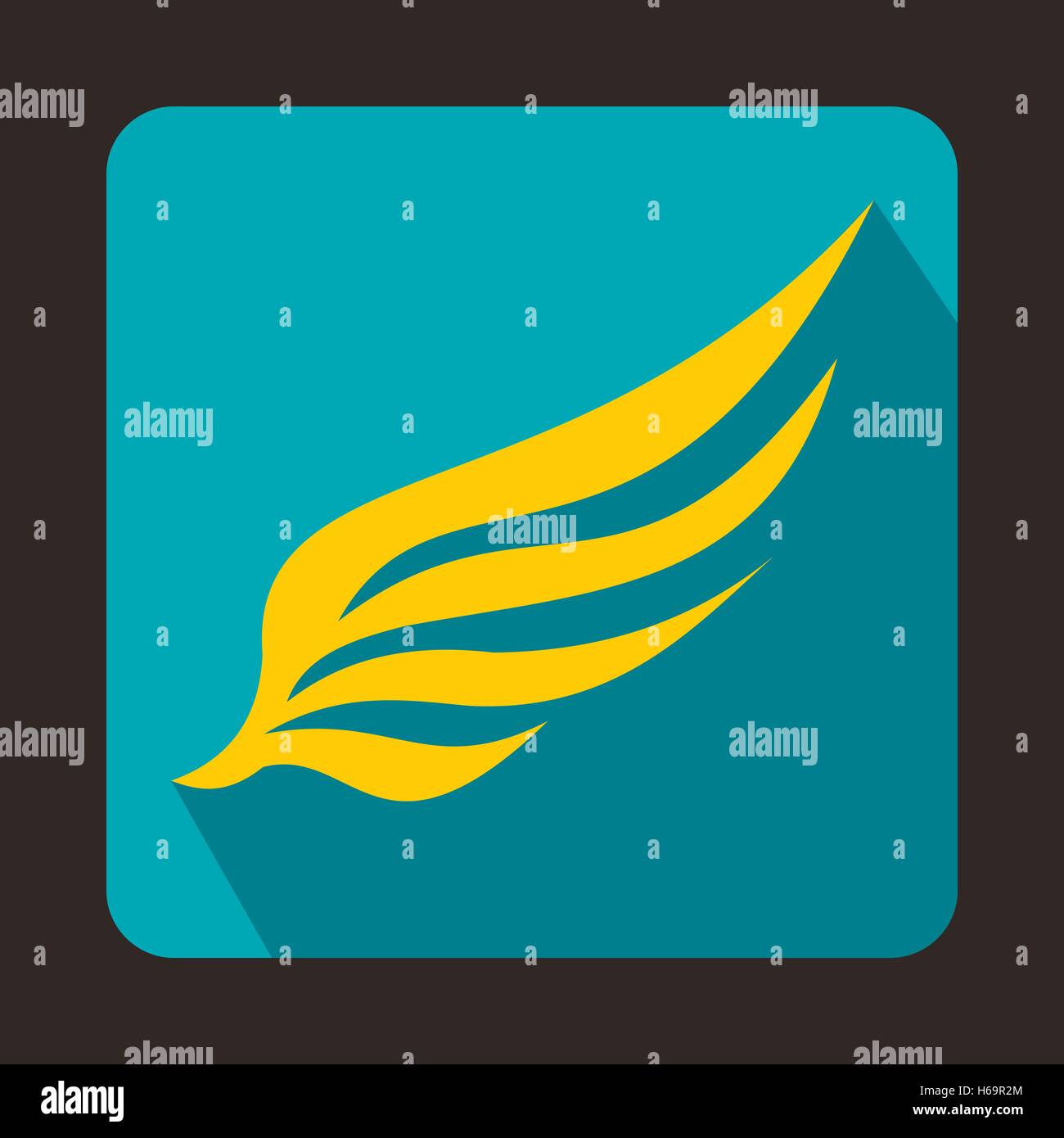 Yellow wing icon in flat style Stock Vector Image & Art - Alamy