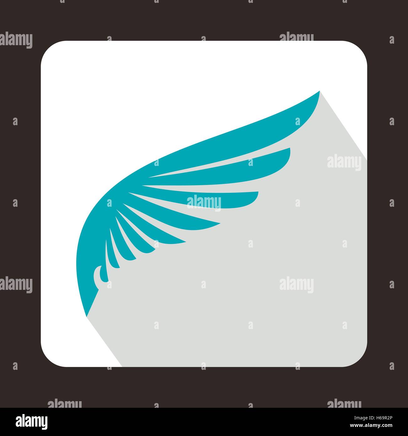 Baby blue wing icon in flat style Stock Vector Image & Art - Alamy