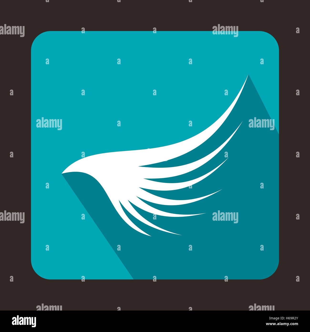 White wing icon in flat style Stock Vector Image & Art - Alamy