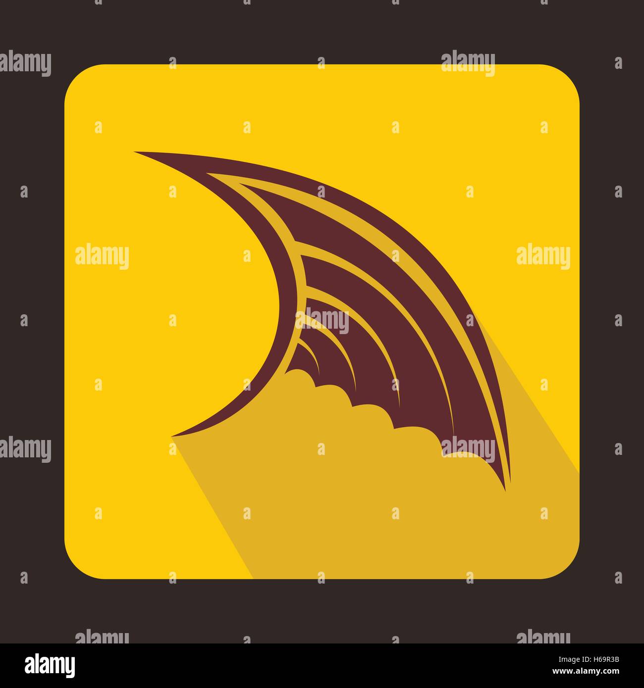 Brown wing icon in flat style Stock Vector Image & Art - Alamy